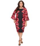 Calvin Klein Plus - Plus Size Print Scuba Crepe Sleeve Dress