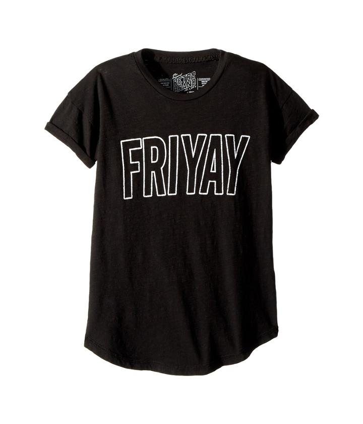 The Original Retro Brand Kids - Friyay Slub Cotton T-shirt W/ Rolled Short Sleeve