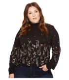 Lucky Brand - Plus Size Mock Neck Floral Top