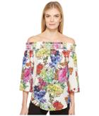 Karen Kane - Watercolor Floral Off The Shoulder Top