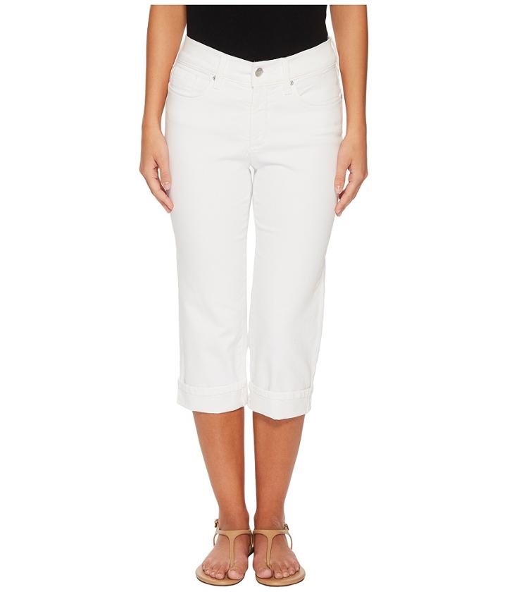 Nydj Petite - Petite Marilyn Crop Cuff In Optic White