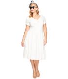 Unique Vintage - Plus Size Natalie Knit Flared Dress