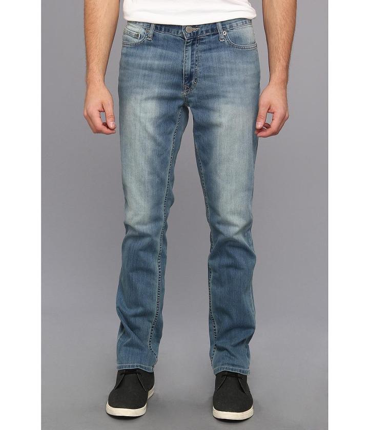 Calvin Klein Jeans Slim Straight Denim In Silver Bullet