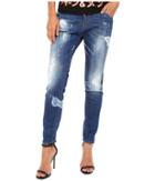 Dsquared2 - Blanket Patch Destroyed Wash Cool Girl Jeans In Blue