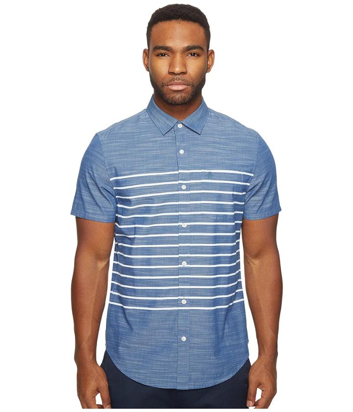 Original Penguin - Short Sleeve Printed End On End Woven Shirt