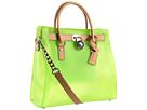 MICHAEL Michael Kors - Frosted Jelly Hamilton North/South Tote (Neon Green) - Bags and Luggage