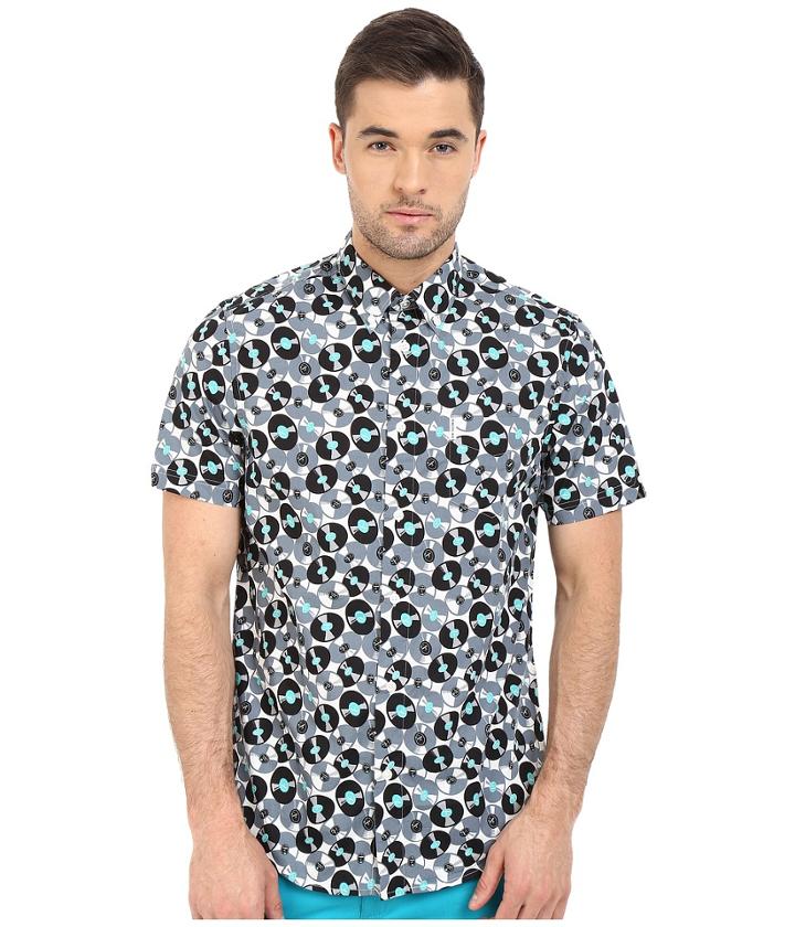 Ben Sherman - Short Sleeve Record Print Woven Ma12409a