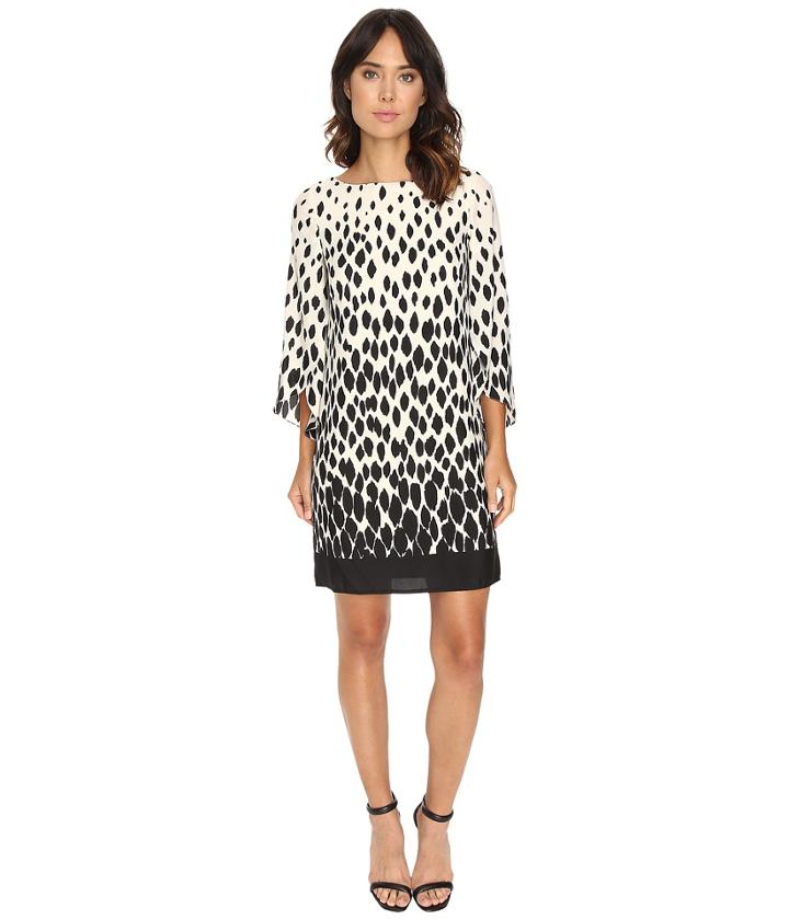 Tahari By Asl - Split Sleeve Gradient Print Shift Dress