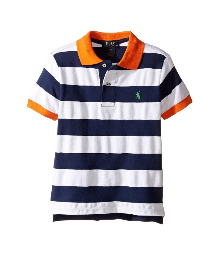 Polo Ralph Lauren Kids - Yarn-dyed Mesh Striped Polo