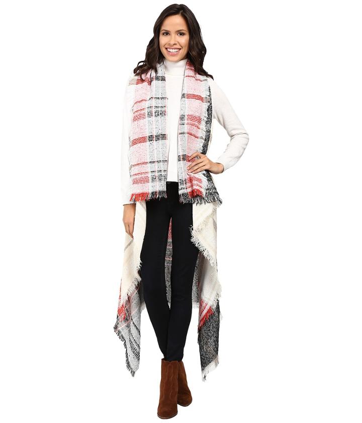 Vince Camuto - Color Block Plaid Vest