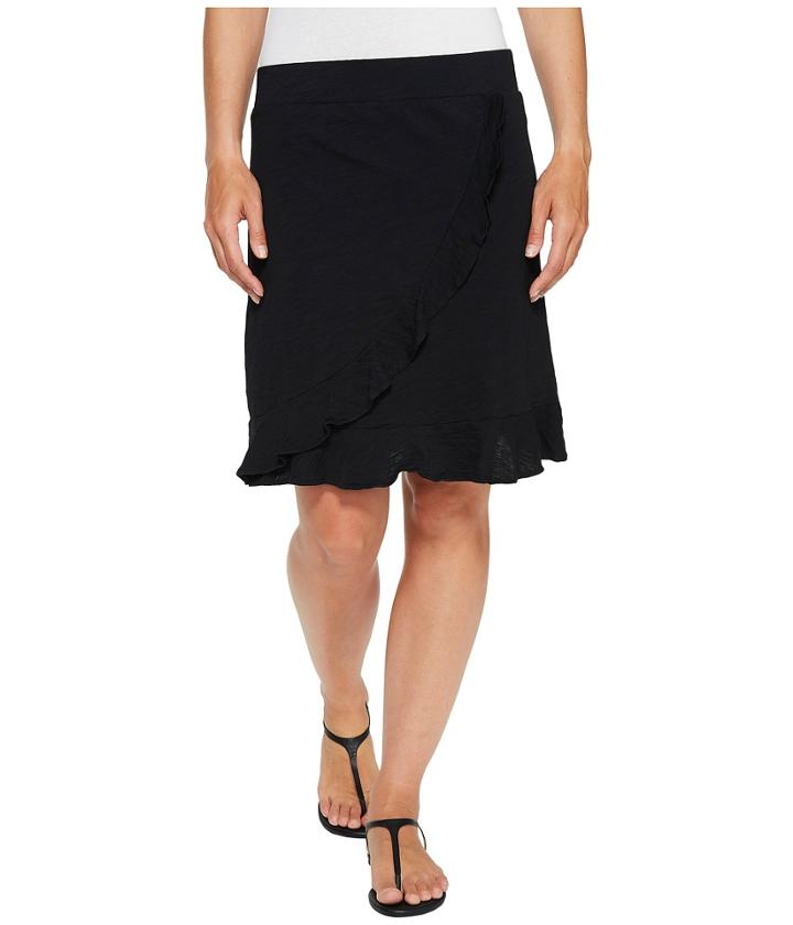 Mod-o-doc - Slub Jersey Faux Wrap Ruffle Skirt