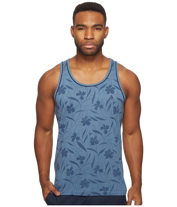 Original Penguin - Double Bound Floral Printed Tank Top