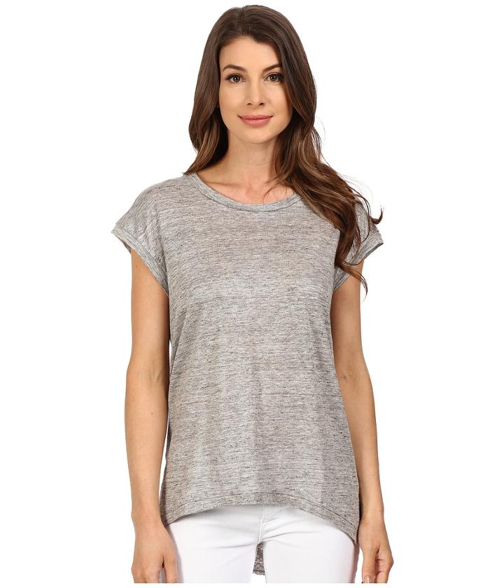 The Beginning Of - Metallic Slub Fiona High-low Tee