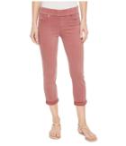 Liverpool - Sienna Pull-on Rolled Capris In Slub Stretch Twill Roan Rouge