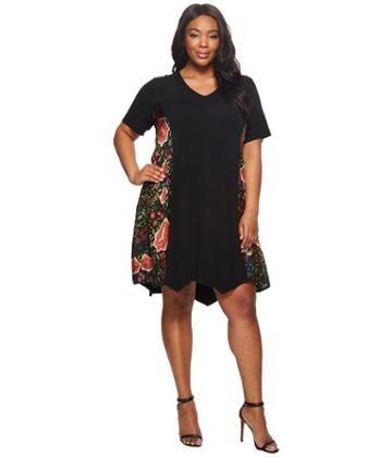 Johnny Was - Plus Size Emby Scarf Mix Tunic Dress