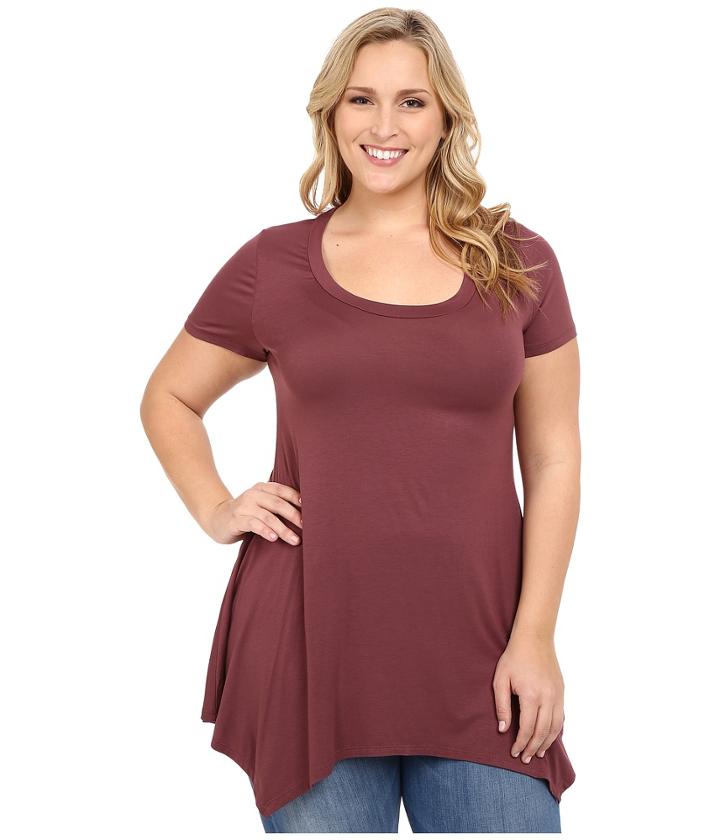 Christin Michaels - Plus Size Joselyn Short Sleeve Top