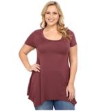 Christin Michaels - Plus Size Joselyn Short Sleeve Top