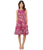 Maggy London - Japanese Blossom Printed Cotton Fit And Flare Dress