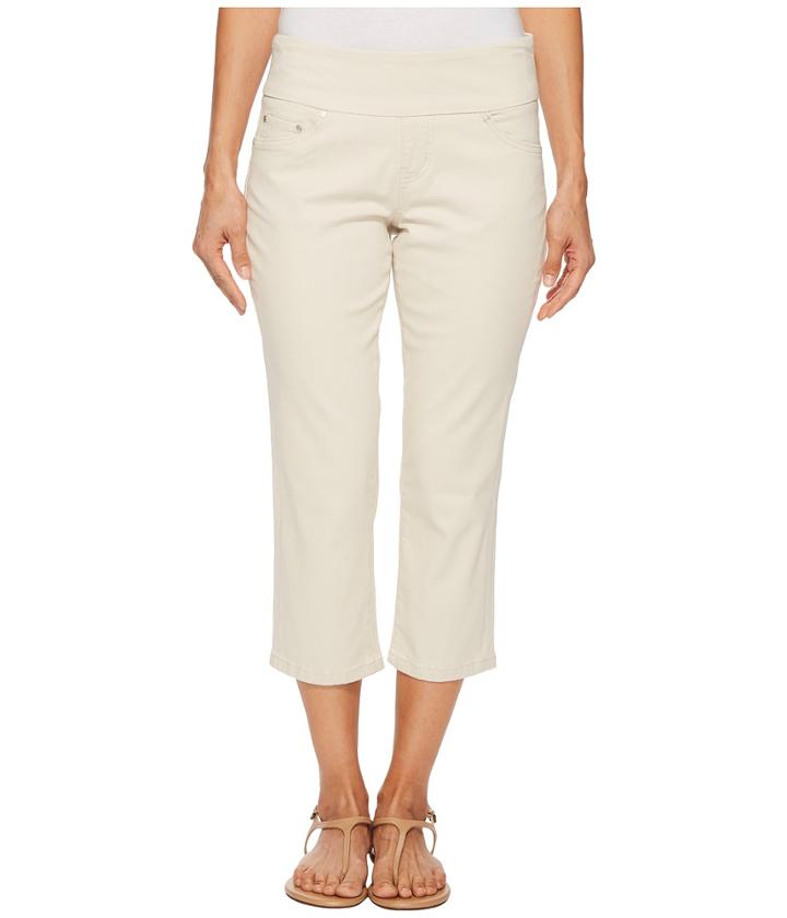 Jag Jeans Petite - Petite Peri Straight Pull-on Twill Crop In Stone
