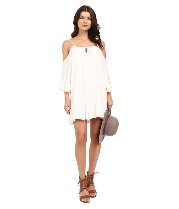 Jack By Bb Dakota - Cai Mini Crinkle Rayon And Lace Bib Dress