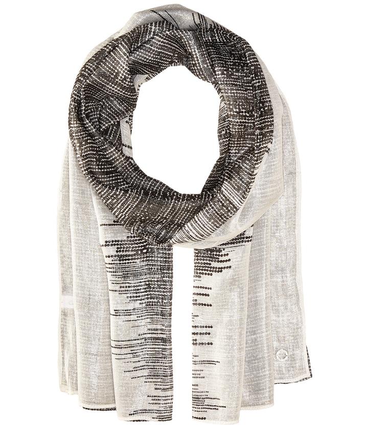 Calvin Klein - Printed Liquid Lurex Scarf