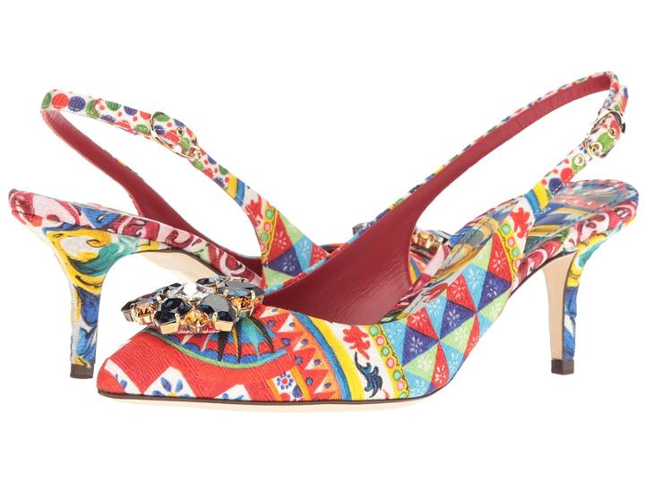 Dolce &amp; Gabbana - St. Brocade Bellucci Slingback With Swarovski Crystals