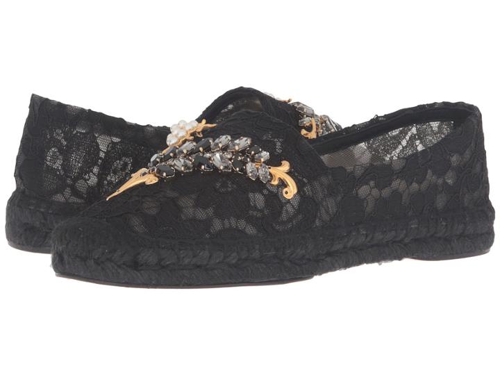 Dolce & Gabbana - Lace Espadrille With Botanical Garden Jewel Embellishment