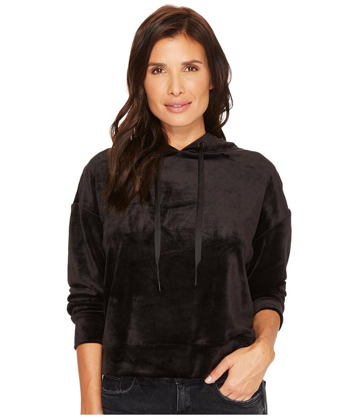 Sanctuary - Melrose Brigade Velour Hoodie Sweatshirt