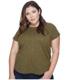 Lucky Brand - Plus Size All Over Embroidered Tee