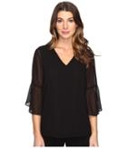 Calvin Klein - Ruffle Sleeve V-neck Blouse