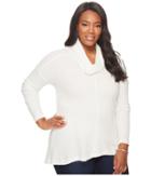 Lucky Brand - Plus Size Cowl Neck Lurex Thermal