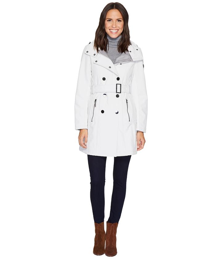 Calvin Klein - Softshell Double Breasted With Belt And Detachable Hood
