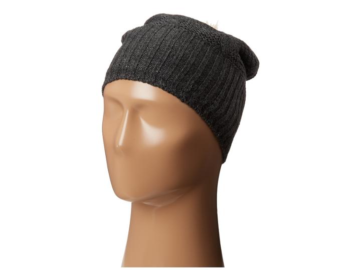Plush - Fleece-lined Faux Fur Pom Pom Hat