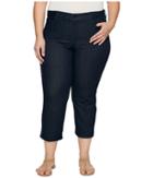 Nydj Plus Size - Plus Size Marilyn Capris In Dark Enzyme Wash