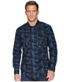 Rock And Roll Cowboy - Long Sleeve Snap Print B2s6021