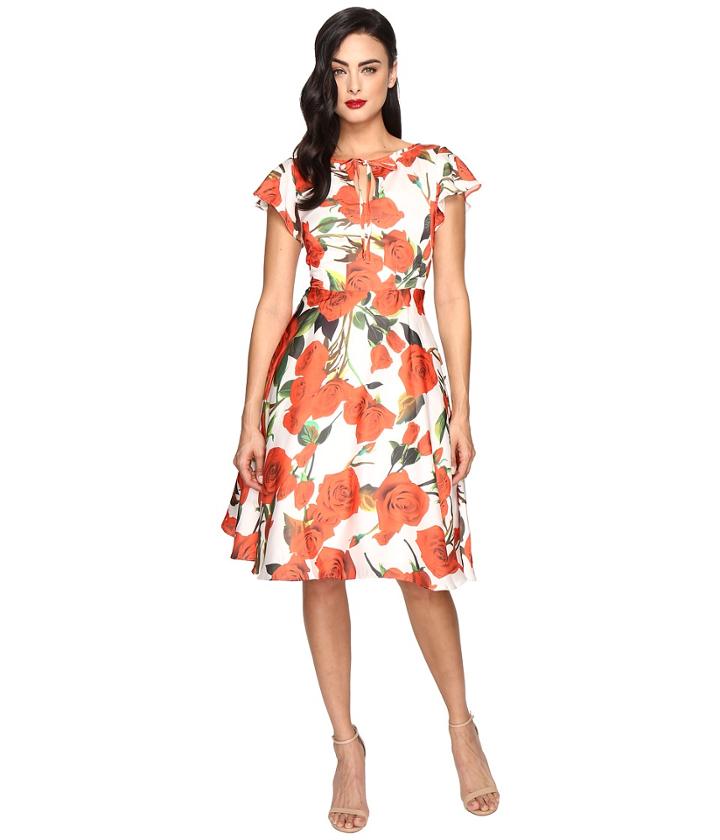 Unique Vintage - Cap Sleeve Formosa Dress