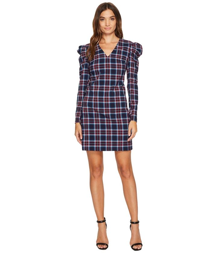 Donna Morgan - Joelle V-neck Shift Dress W/ Puff Sleeve