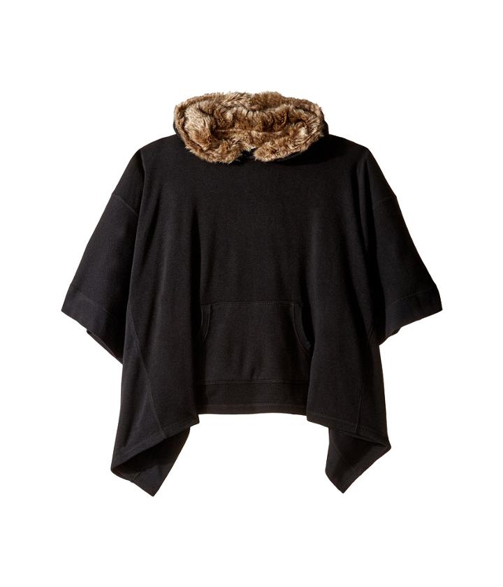 C&amp;c California Kids - Poncho W/ Snap Out Fur Lined Hood