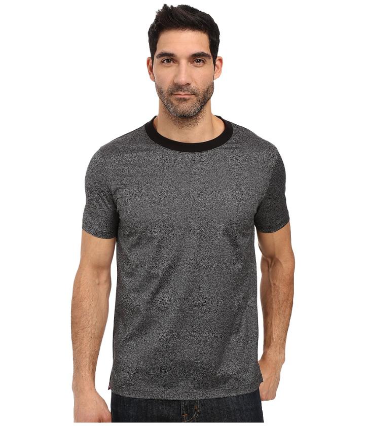 Hugo - Dorenz Short Sleeve Crew Mercerized Fine Stripe