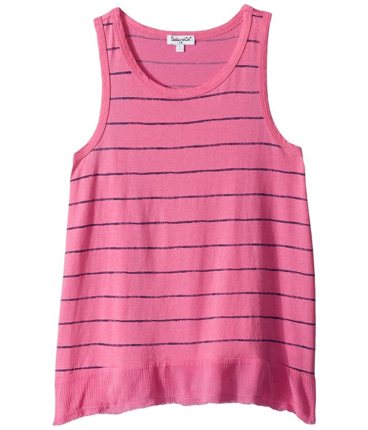 Splendid Littles - Printed Stripe With Crinkle Gauze Hem Top