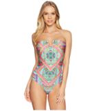 Laundry By Shelli Segal - Scarf Medallion Bandeau One-piece