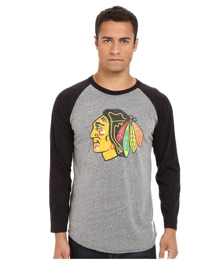 The Original Retro Brand - Chicago Blackhawks Long Sleeve Raglan