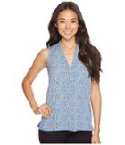 Vince Camuto Specialty Size - Petite Sleeveless Delicate Pebbles V-neck Top With Seam