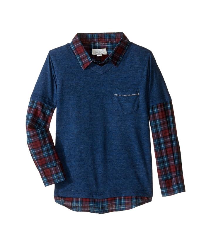 Pumpkin Patch Kids - Tee With Mock Check Shirt