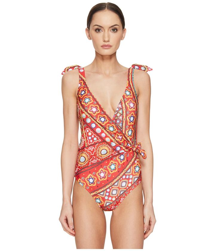 Moschino - India Theme Wrap Front Maillot