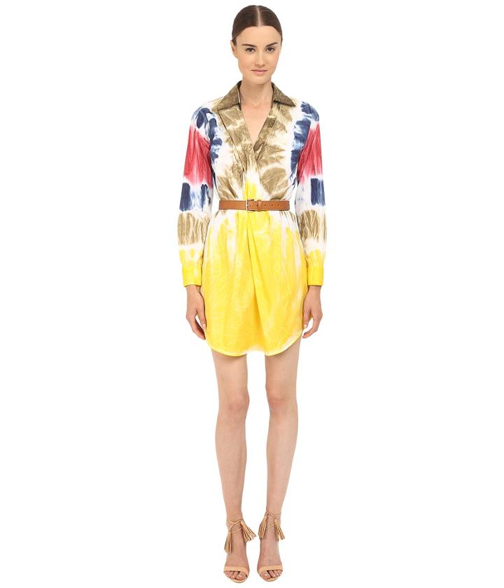 Dsquared2 - Cotton Poplin Tie-dye Shirtdress