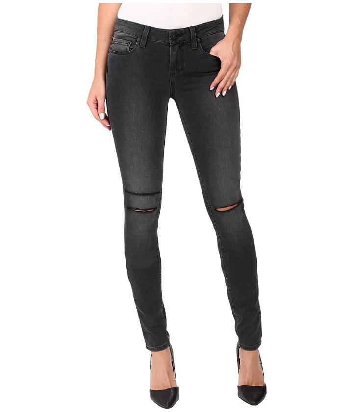 Paige - Verdugo Ultra Skinny In Smoke Grey Destructed