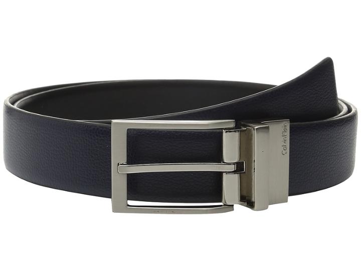 Calvin Klein - 35mm Reversible Feather Edge Belt With Harness Buckle