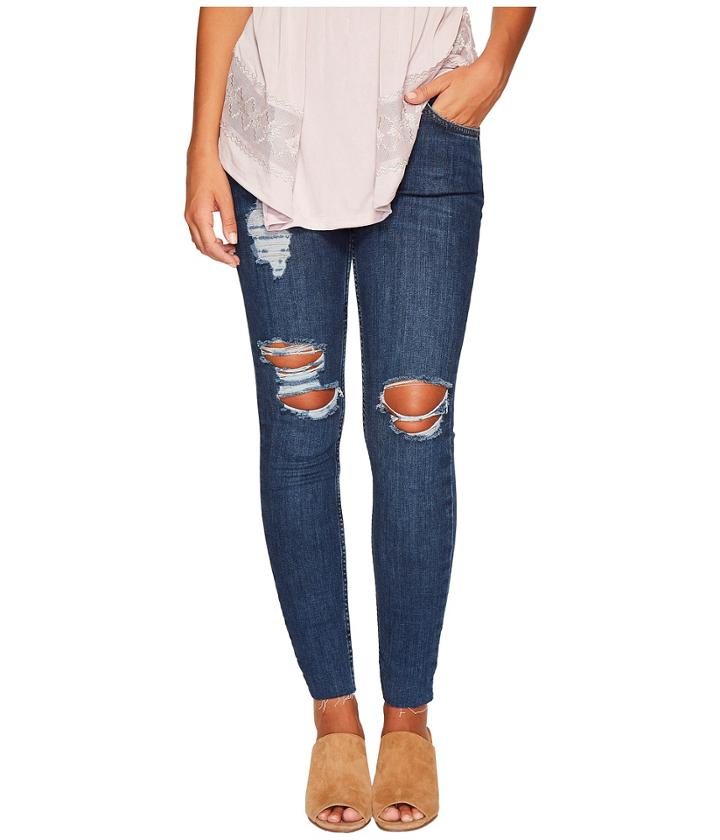 Free People - Destroyed Reagan Raw Jeans