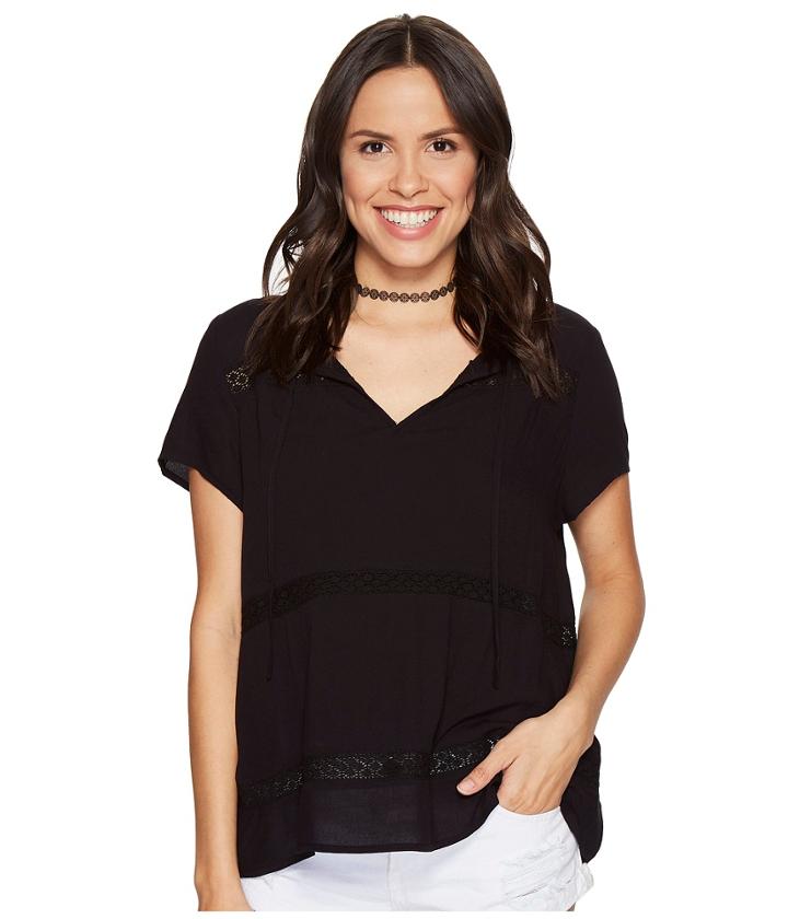 Jack By Bb Dakota - Paulette Rayon Crepe + Ribbon Trim Top